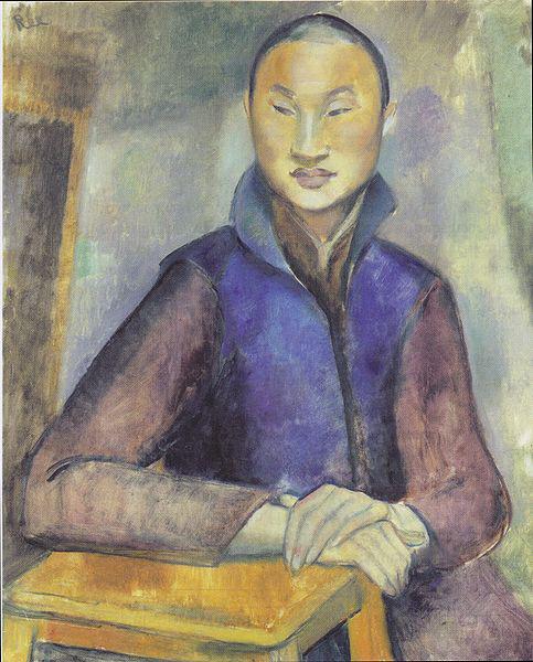 Anita Ree Young Chinese man France oil painting art